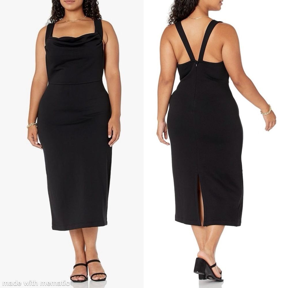 NWT Making the Cut Winning Look Andrea Solid Black Sleeveless Dress Size XL